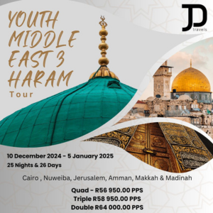 Middle East 3 Haram Tour (Youth) in association with Youth Mastery.