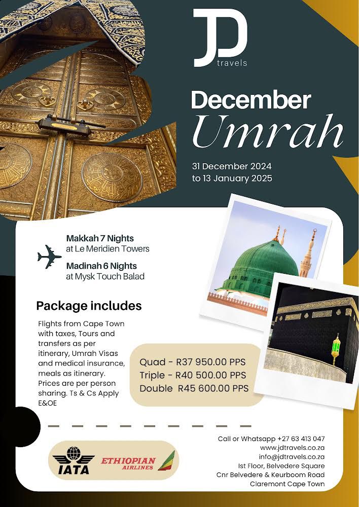 December Umrah Packages Cape Town