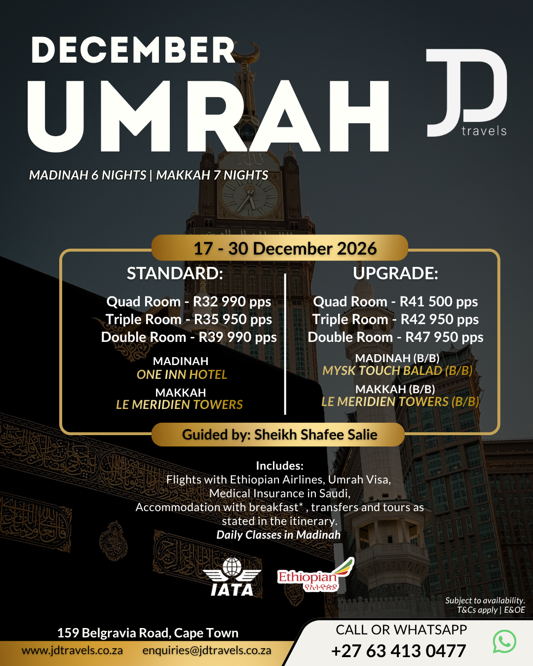 December Umrah 17 to 30 December 2026